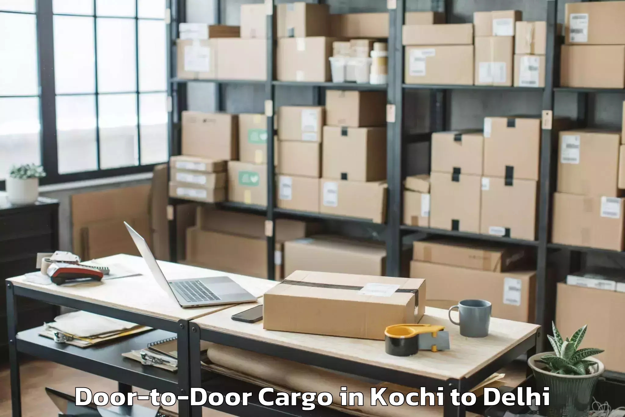 Affordable Kochi to D Mall Pitampura Door To Door Cargo